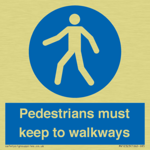  Pedestrians must keep to walkways